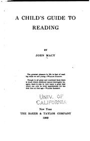 Cover of: A Child's Guide to Reading