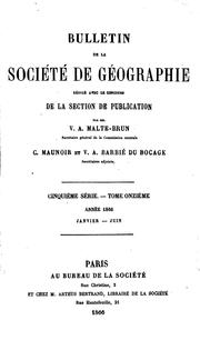 Cover of: Bulletin de la Société de géographie by Société de géographie (France)