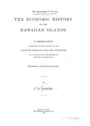 Cover of: The Economic History of the Hawaiian Islands. ...