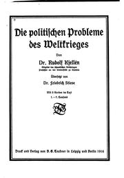 Cover of: Die politischen Probleme des Weltkrieges