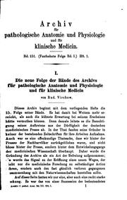 Archiv für pathologische Anatomie und Physiologie und für klinische Medicin by Rudolf Ludwig Karl Virchow