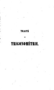 Cover of: Traité de trigonométrie | Joseph Alfred Serret