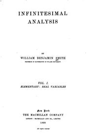 Cover of: Infinitesimal Analysis by William Benjamin Smith