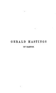 Cover of: Gerald Hastings of Barton, by the author of 'No appeal'.