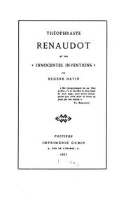 Cover of: Théophraste Renaudot et ses "innocentes inventions"