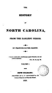 Cover of: The history of North Carolina