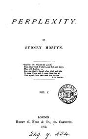 Cover of: Perplexity, by Sydney Mostyn