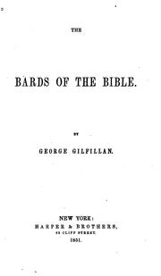 Cover of: The Bards of the Bible by George Gilfillan