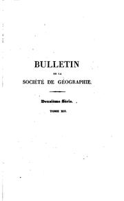 Cover of: Bulletin de la Société de géographie by Société de géographie (France), Société de géographie (France)