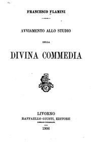 Cover of: Avviamento allo studio della Divina commedia