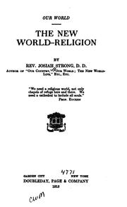 Cover of: The New World-religion by Josiah Strong