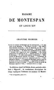 Cover of: Madame de Montespan et Louis XIV: étude historique