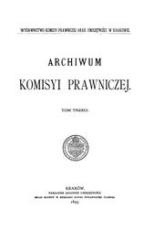 Archiwum Komisyi prawniczej by Polska Akademia Umiejętności Komisja Prawnicza