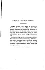 Cover of: Memorial of Thomas Arthur Doyle: Mayor of the City of Providence