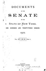 Cover of: Documents of the Senate of the State of New York by New York (State). Legislature. Senate