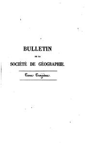 Cover of: Bulletin de la Société de géographie by Société de géographie (France)