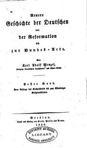 Cover of: Neuere Geschichte der Deutschen von der Reformation bis zur Bundes-acte