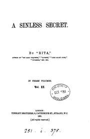 Cover of: A sinless secret, by 'Rita'.