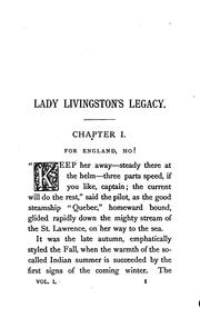 Cover of: Lady Livingston