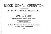 Cover of: Block Signal Operation by William Lloyd Derr