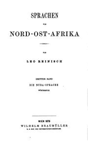 Cover of: Sprachen von Nord-ost-afrika... by Leo Reinisch, Leo Reinisch