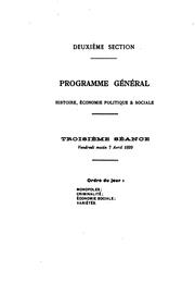 Cover of: Compte-rendu publié par Dr. Legrain, président du congrés et Dr. Boissier, secrétaire général by 