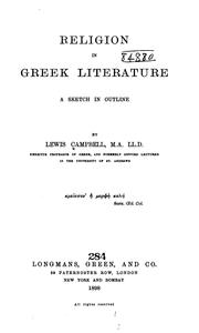 Cover of: Religion in Greek Literature: A Sketch in Outline by Lewis Campbell