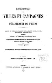 Cover of: Description des villes et campagnes du dept. de l'Yvonne: recueil des notices hist., biogr ...