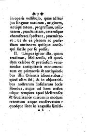 Cover of: Michaelis Antonii Vassalli Mylsen Phoenico-Punicum, sive, Grammatica Melitensis