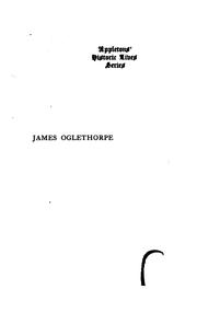 Cover of: James Oglethorpe: The Founder of Georgia