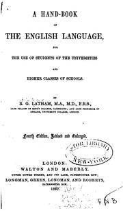 Cover of: A Hand-book of the English Language: For the Use of Students of the Universities and Higher Schools
