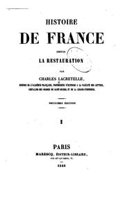 Cover of: Histoire de France, depuis la restauration