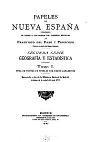 Cover of: Papeles de Nueva España by Francisco del Paso y Troncoso