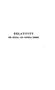 Cover of: Relativity: The Special and General Theory by Albert Einstein
