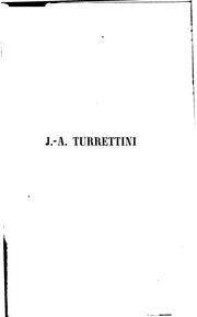 Cover of: Vie de J.-A. Turrettini: theólogien genevois, 1671-1737