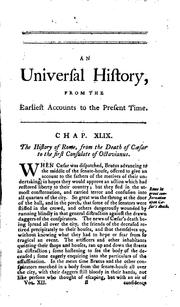 Cover of: An universal history, from the earliest accounts to the present time (vol. 13)