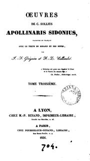 Cover of: OEuvres, tr., avec le texte en regard et des notes par J.F. Grégoire et F.-Z. Collombet