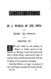 Cover of In a world of his own