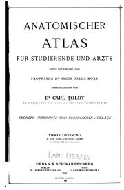 Cover of: Anatomischer Atlas fuer Studierende und Aerzte v.6