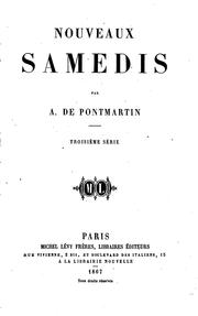 Cover of: Nouveaux samedis by Armand Pontmartin