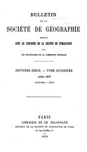 Cover of: Bulletin de la Société de géographie by Société de géographie (France), Société de géographie (France)