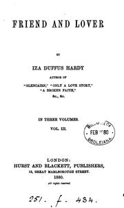 Cover of: Friend and lover | Iza Duffus Hardy