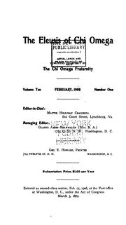 Cover of: The Eleusis of Chi Omega