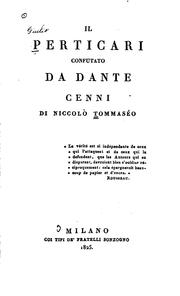 Cover of: Il Perticari confutato da Dante by Niccolò Tommaseo