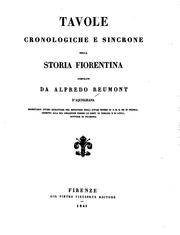 Cover of: Tavole cronologiche e sincrone della storia Fiorentina