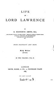 Cover of: Life of lord Lawrence by Reginald Bosworth Smith