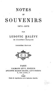 Cover of: Notes et souvenirs, 1871-1872 by Ludovic Halévy