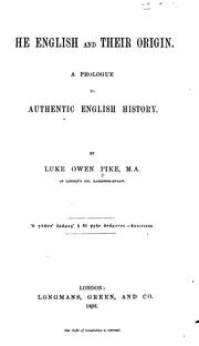 Cover of: The English and Their Origin
