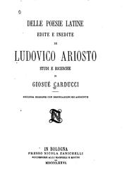 Cover of: Delle poesie latine edite e inedite di Ludovico Ariosto