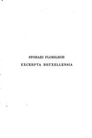 Cover of: De Stobaei Florilegii excerptis Bruxellensibus by Otto Hense